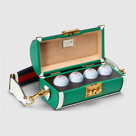 gucci golf ball case|adidas x Gucci golf ball case in green leather .